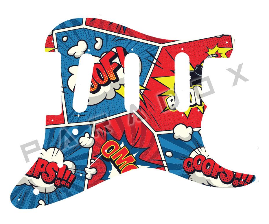 Custom Pickguard For 1986 - 1989 Made in Japan Charvel Model 1A3S Super Strat SSS
