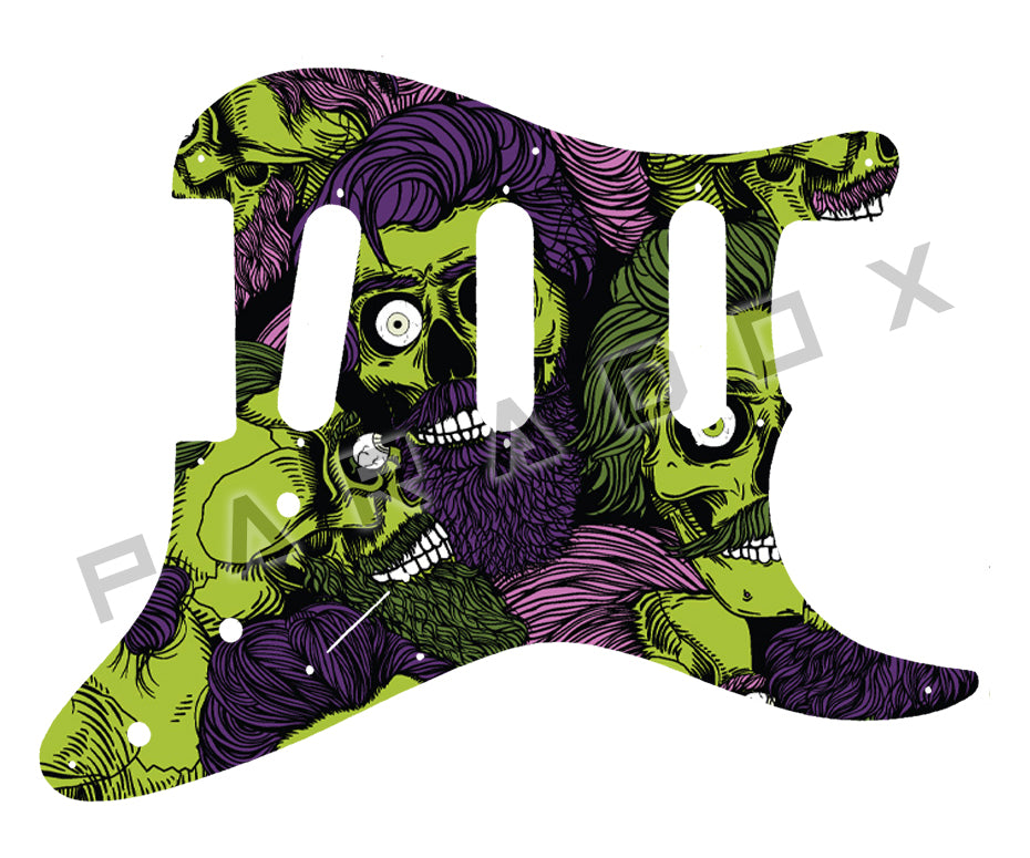 Custom Pickguard For 1986 - 1989 Made in Japan Charvel Model 1A3S Super Strat SSS
