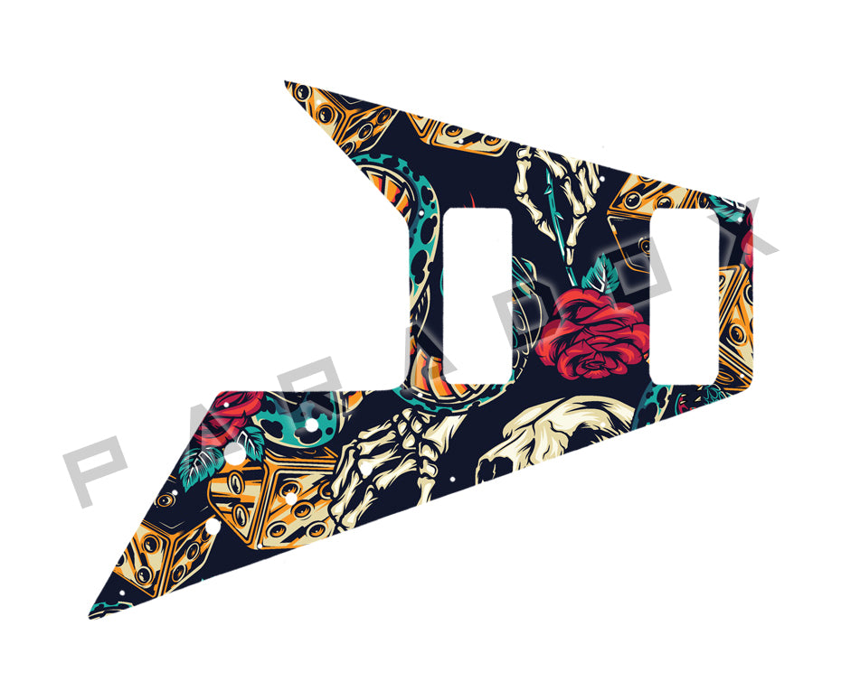 Custom Pickguard For 1998 Made in Korea Epiphone Flying V Bass