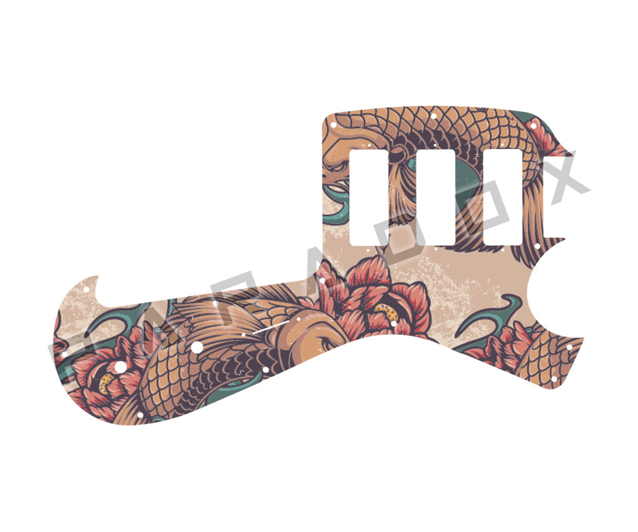 Custom Pickguard For 2021 - 2025 Made in Japan Ibanez FRM300-PR Paul Gilbert Signature Fireman