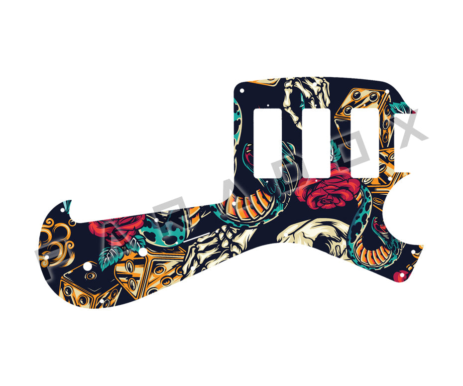 Custom Pickguard For 2021 - 2025 Made in Japan Ibanez FRM300-PR Paul Gilbert Signature Fireman