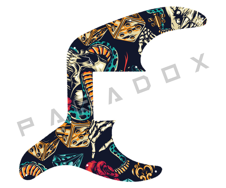Custom Pickguard For 2016 - 2021 By Jackson X Series CBXNT V 5-String Concert Bass