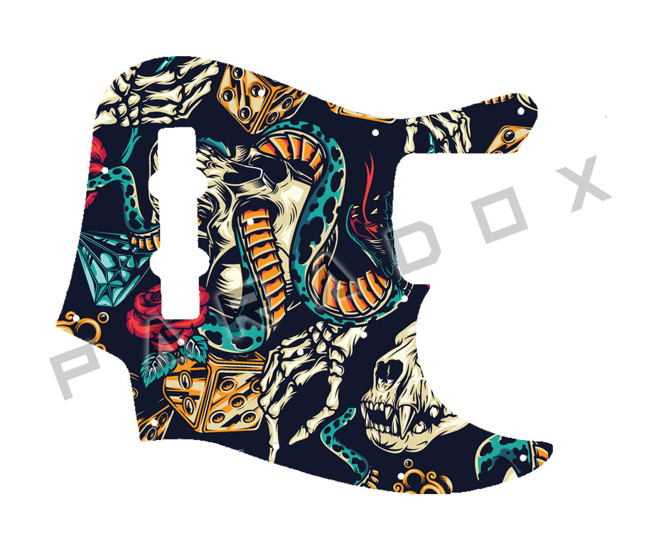 Custom Pickguard For 1985 - 2012 Made in America Fender Vintage Reissue '62 Jazz Bass