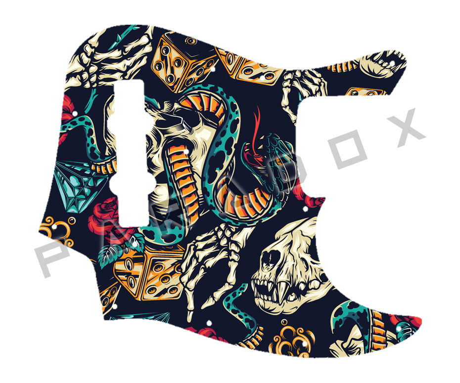 Custom Pickguard For 2018-2020 Made in America Fender American Original 70's Jazz Bass 4-String 20 Fret