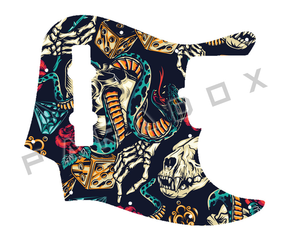Custom Pickguard For 2017 - 2019 Made in America Fender American Professional 5 String Jazz Bass V