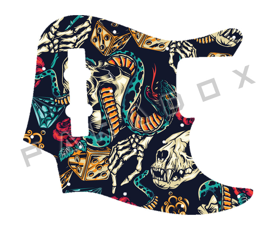 Custom Pickguard For 2016 - 2024 Made in America Fender Flea Artist Series Signature Jazz Bass