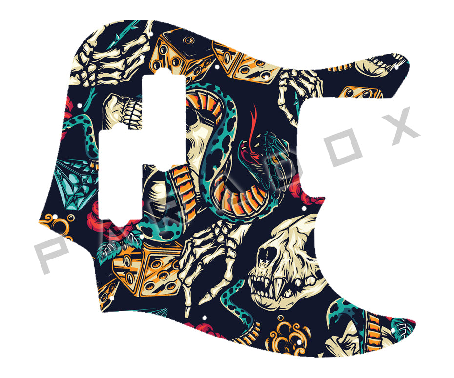 Custom Pickguard For 2014 Made in America Fender American Vintage Hot Rod 70s Jazz Bass