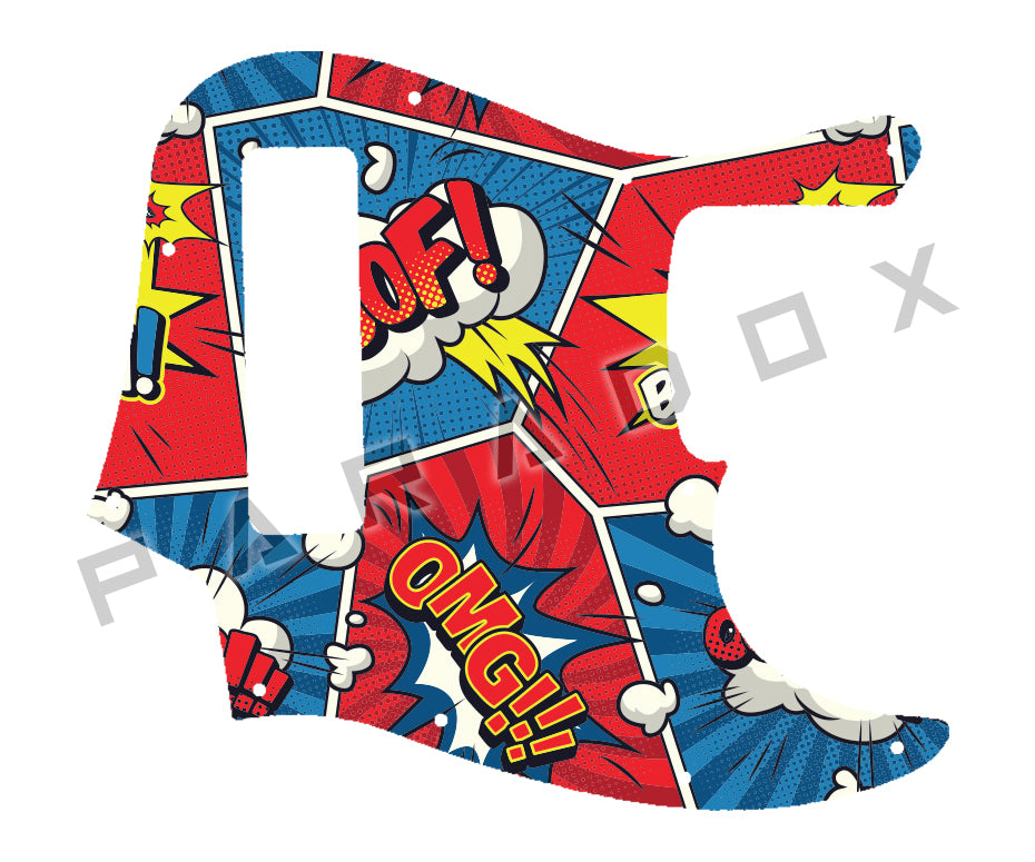 Custom Pickguard For 2018 - 2024 Made in China Squier By Fender Contemporary Active Jazz Bass HH V 5-string