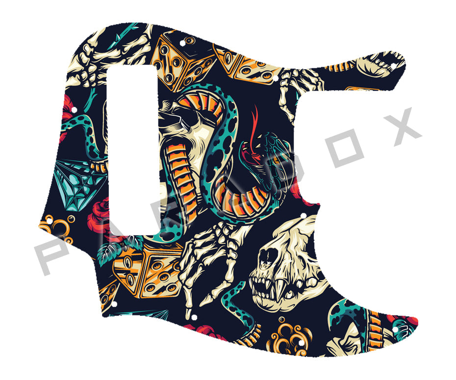 Custom Pickguard For 2018 - 2024 Made in China Squier By Fender Contemporary Active Jazz Bass HH V 5-string