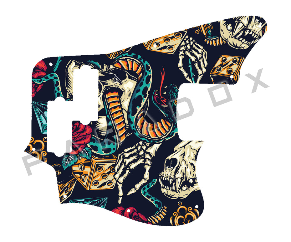 Custom Pickguard For 2020 - 2024 Made in Indonesia Squier By Fender Classic Vibe Jaguar Bass 4-string