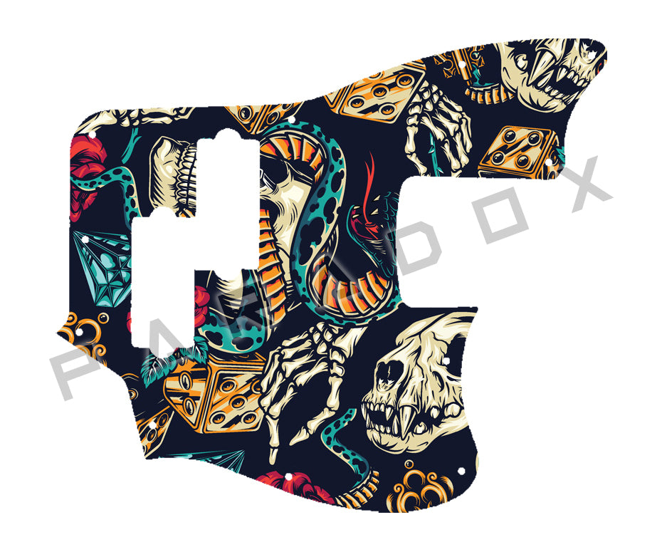 Custom Pickguard For 2012 - 2018 Made in China Squier Vintage Modified Jaguar Bass Special SS