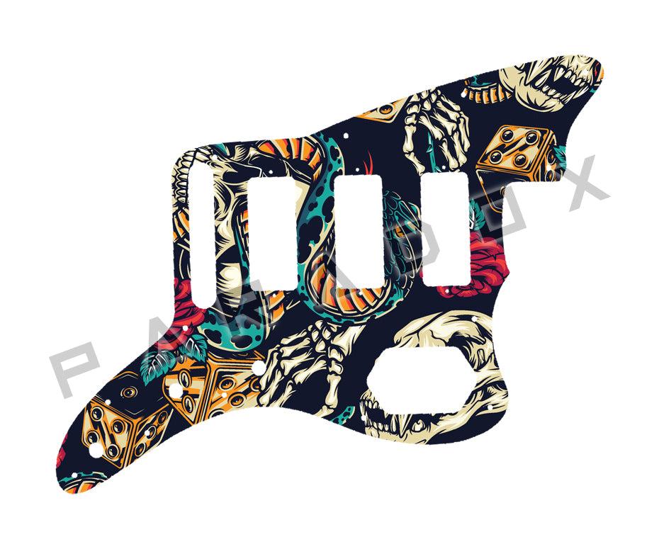 Custom Pickguard For 2023-2024 Made in Mexico Fender Gold Foil Jazzmaster