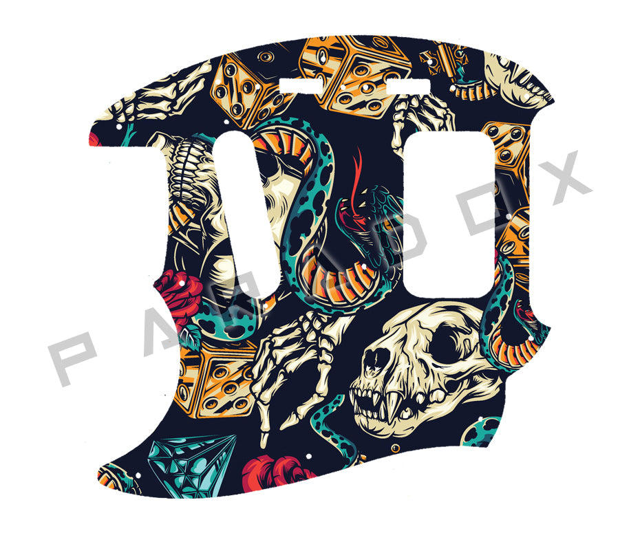 Custom Pickguard For 2012 - 2014 Made in Japan Fender Kurt Cobain Mustang Left Handed