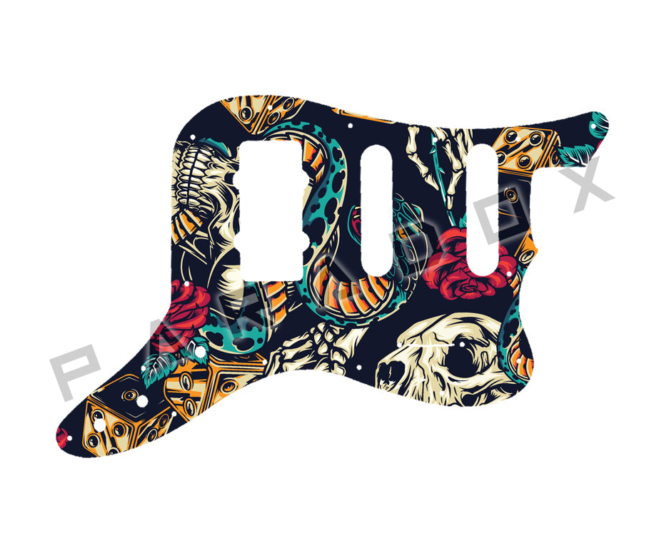 Custom Pickguard For 2013 - 2014 Made in America Fender Pawn Shop Bass VI