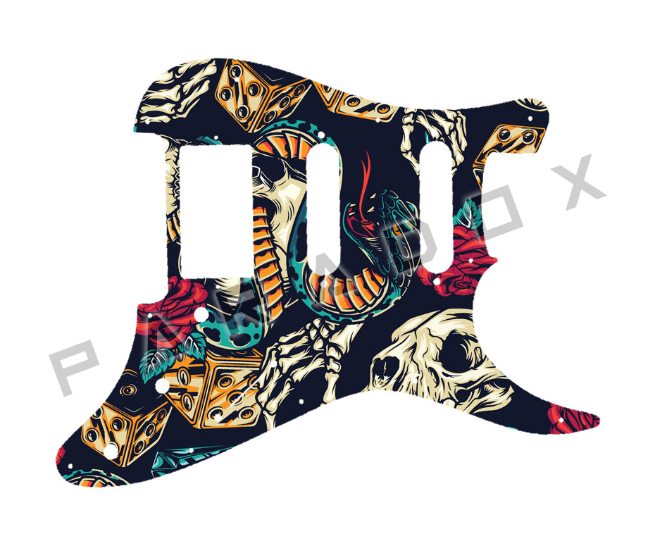 Custom Pickguard For 1990 - 2000 Made in America Peavey Predator Plus HSS with Power Bend III Vibrato