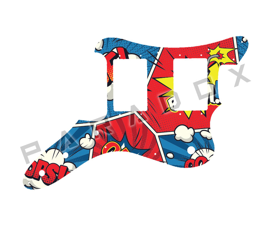 Custom Pickguard For 2023 - 2024 Made in China Squier by Fender Paranormal Rascal Bass HH