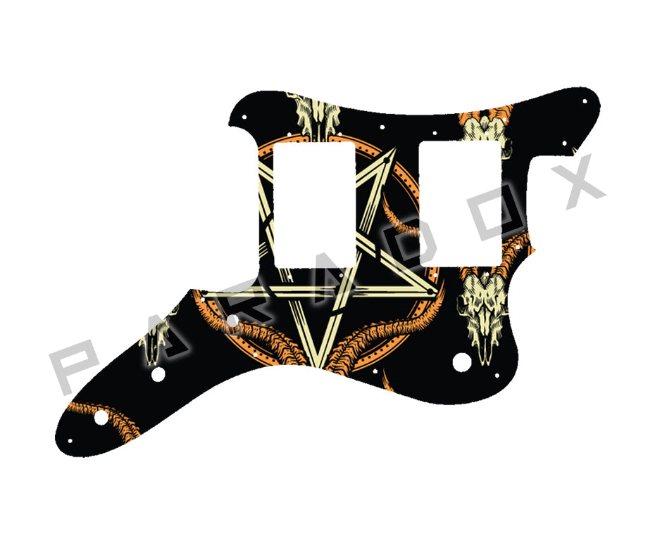 Custom Pickguard For 2023 - 2024 Made in China Squier by Fender Paranormal Rascal Bass HH