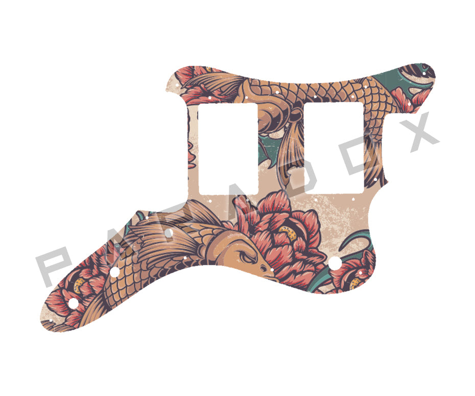 Custom Pickguard For 2023 - 2024 Made in China Squier by Fender Paranormal Rascal Bass HH