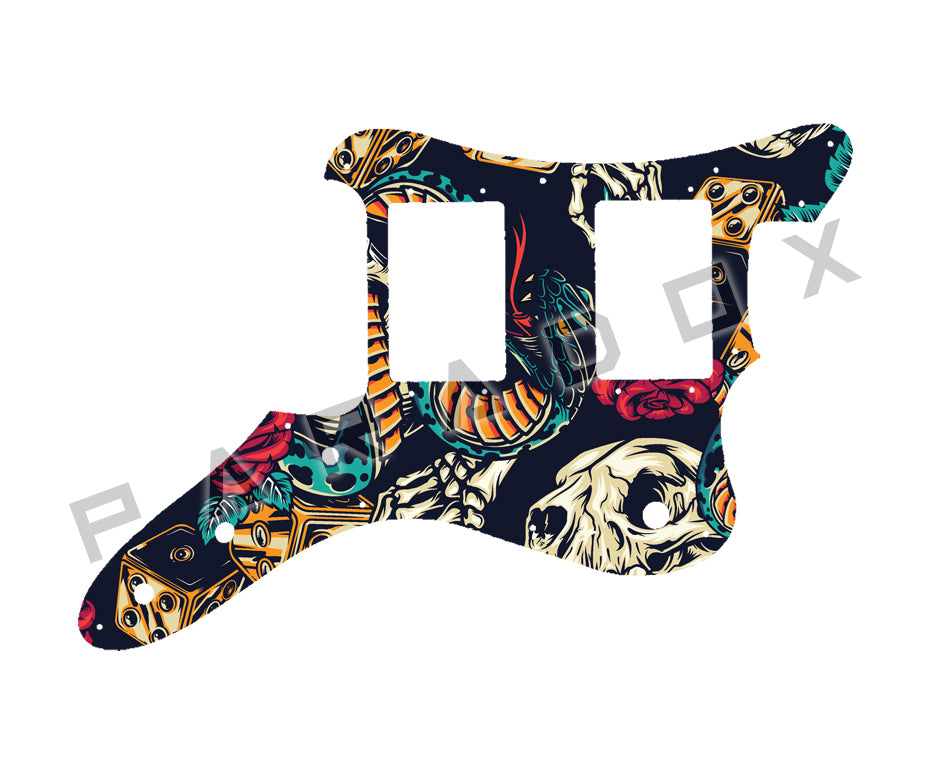 Custom Pickguard For 2023 - 2024 Made in China Squier by Fender Paranormal Rascal Bass HH