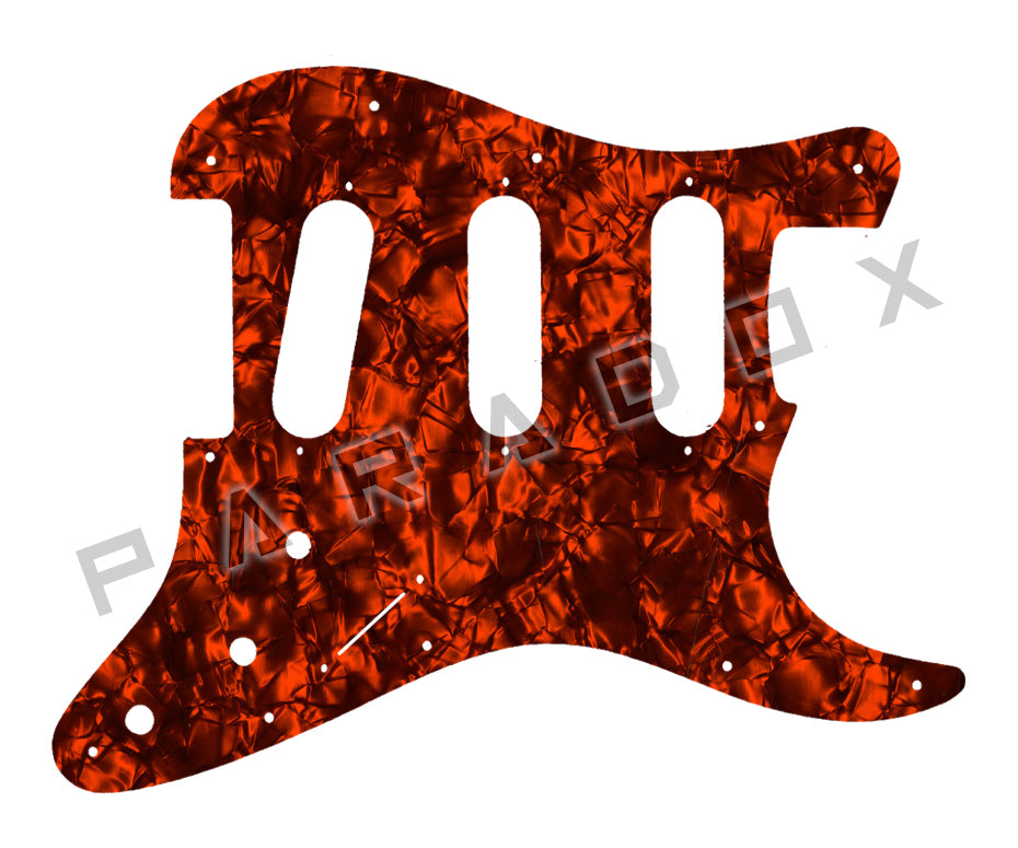 Custom Pickguard For 2000 - Present Made in America Fender Stratocaster Oversized Template with Burns Tri-Sonic Pickups