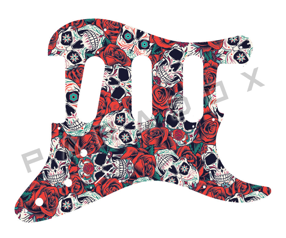 Custom Pickguard For 2000 - Present Made in America Fender Stratocaster Oversized Template with Burns Tri-Sonic Pickups