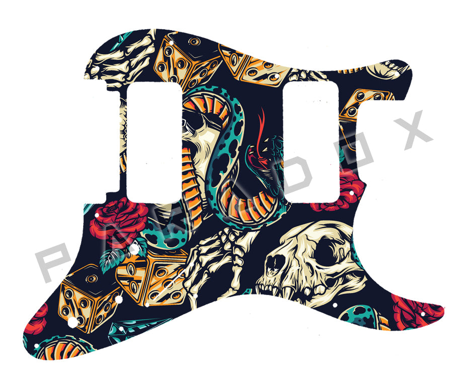 Custom Pickguard For 1985 - 1989 Made In Japan Contemporary Stratocaster; HH With System 3 Tremolo