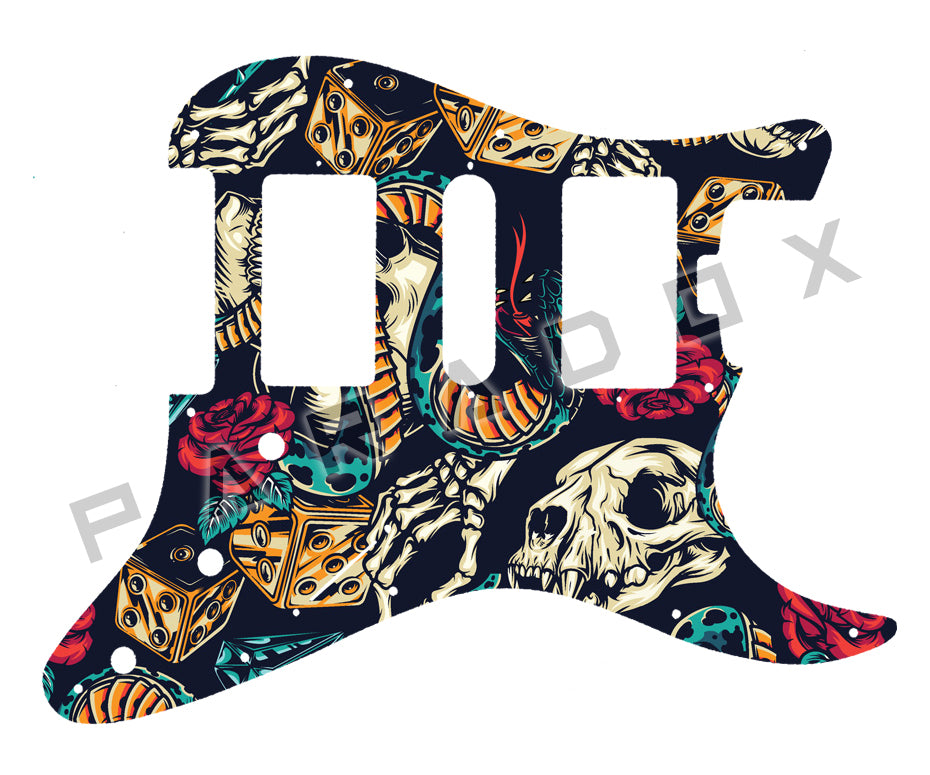 Custom Pickguard For 2016 - 2019 Made in America Fender American Elite Stratocaster Covered Humbucker HSH