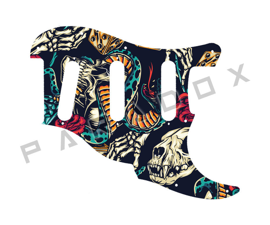 Custom Pickguard For 2000 - Present Made in America Fender Custom Shop Roasted Poblano II Stratocaster Relic two piece 11 hole