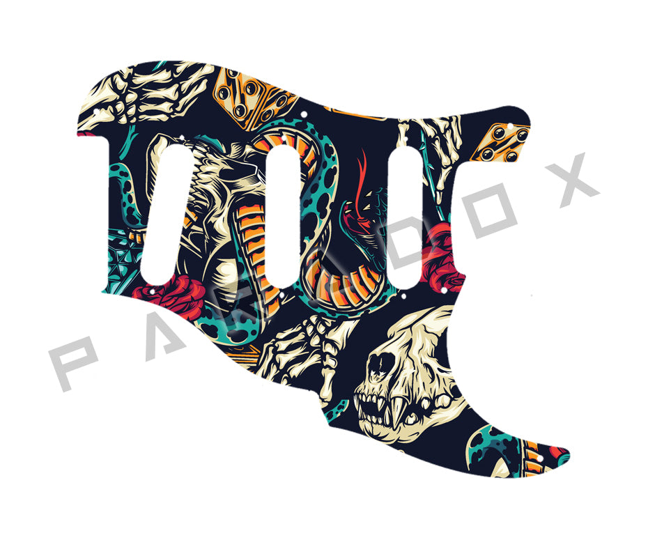 Custom Pickguard For 2000 - Present Made in America Fender Custom Shop Roasted Poblano II Stratocaster Relic two piece 8 hole
