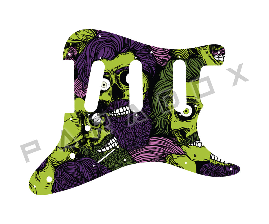 Custom Pickguard For 1989 - 1990 Made in Korea Squier II Stratocaster 10-hole