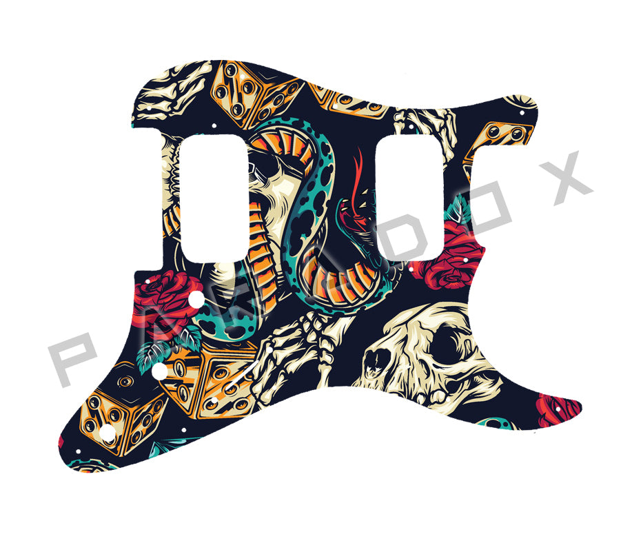 Custom Pickguard For 2001 - 2006 Made in Indonesia Squier Standard Double Fat Stratocaster