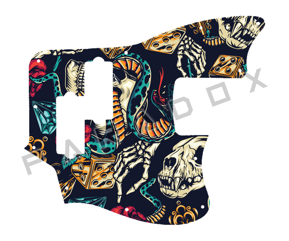 Custom Pickguard For 2012-2018 Made in China Squier By Fender Vintage Modified Jaguar Bass Special Short Scale