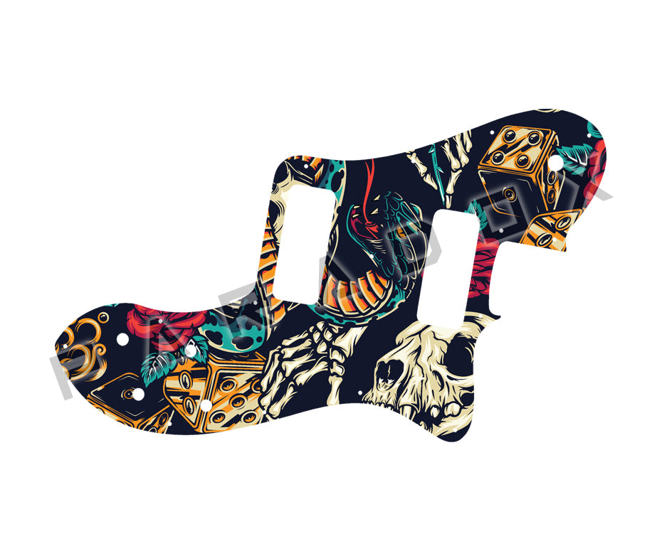 Custom Pickguard For 2010 - 2012 Made in Mexico Fender Classic Player Telecaster Deluxe Black Dove