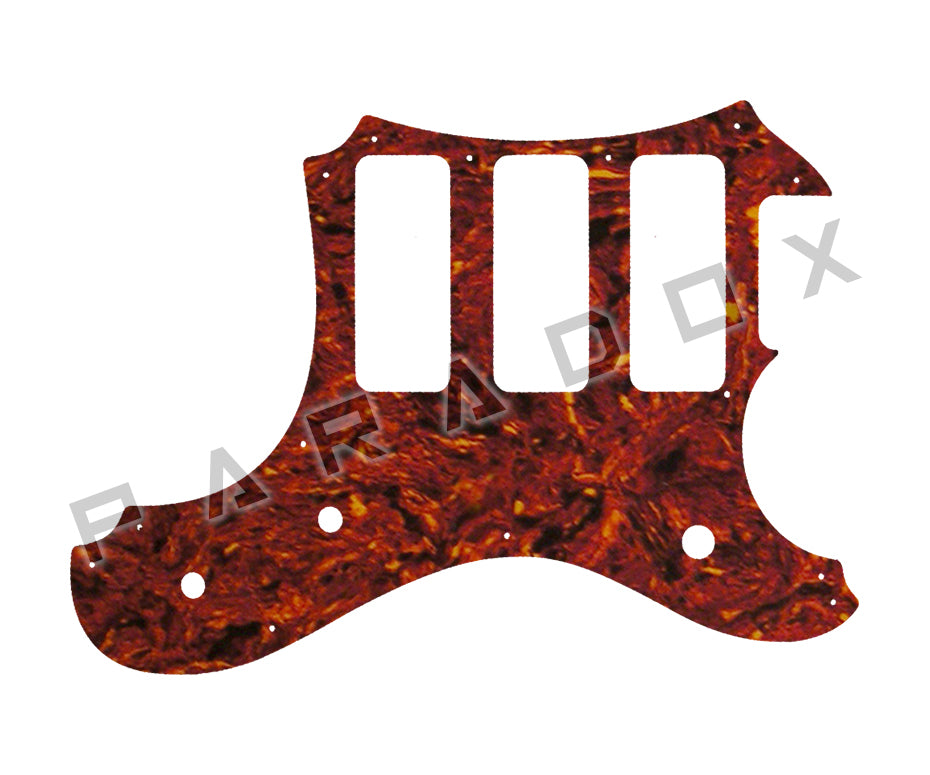 Custom Pickguard For 2016 Made in America Veritas Portlander 3 P90 oversized on bass side