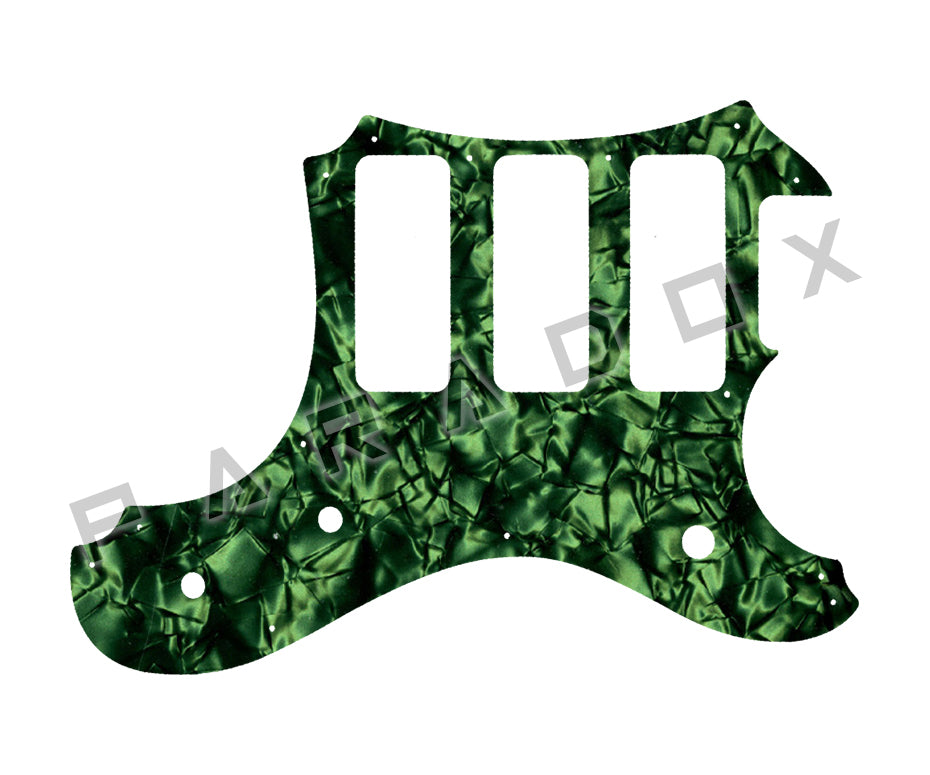 Custom Pickguard For 2016 Made in America Veritas Portlander 3 P90 oversized on bass side
