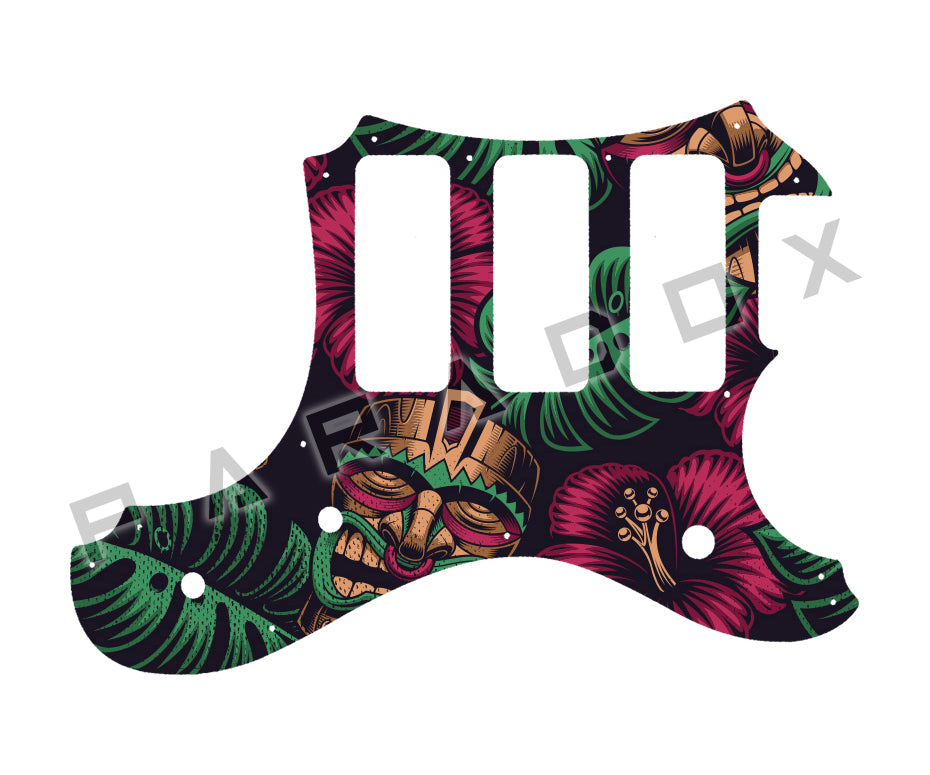 Custom Pickguard For 2016 Made in America Veritas Portlander 3 P90 oversized on bass side