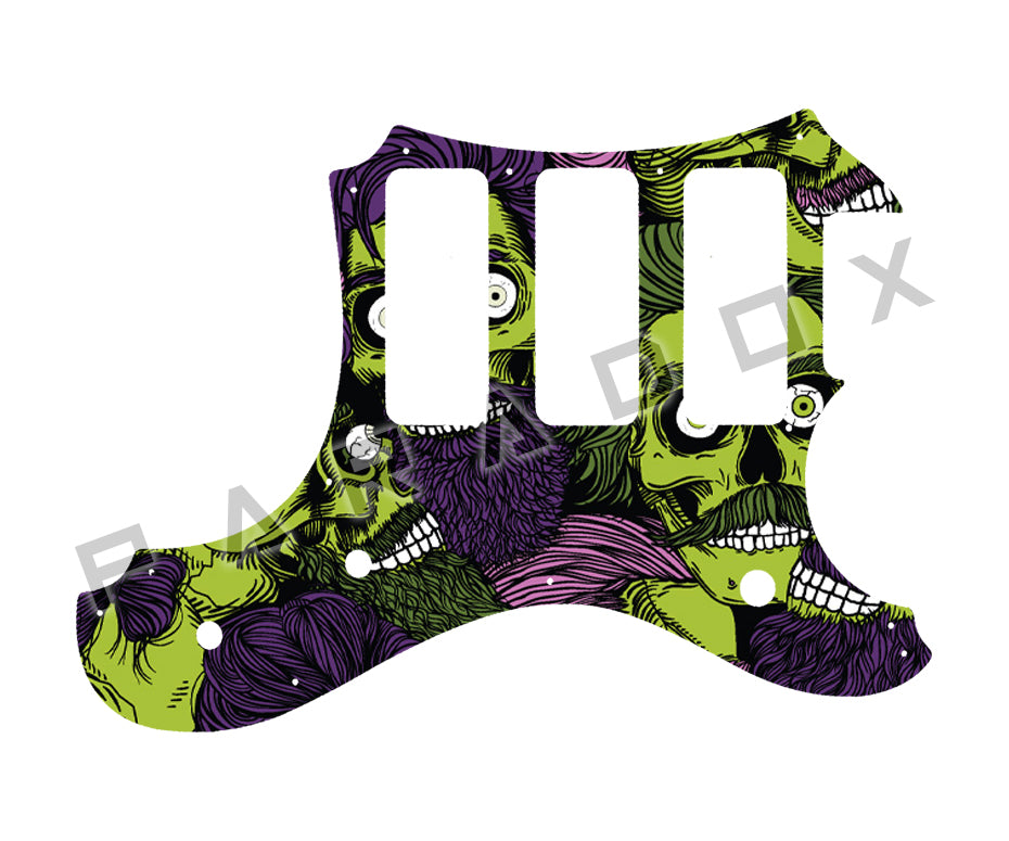 Custom Pickguard For 2016 Made in America Veritas Portlander 3 P90 oversized on bass side