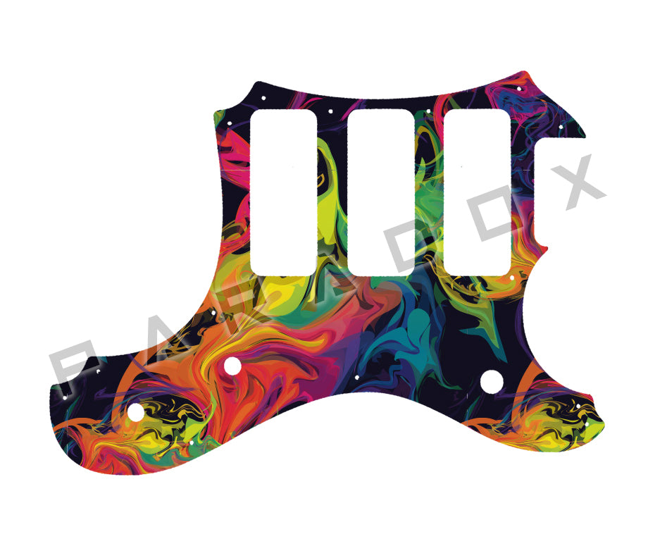 Custom Pickguard For 2016 Made in America Veritas Portlander 3 P90 oversized on bass side