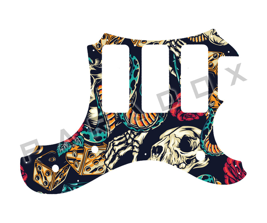 Custom Pickguard For 2016 Made in America Veritas Portlander 3 P90 oversized on bass side